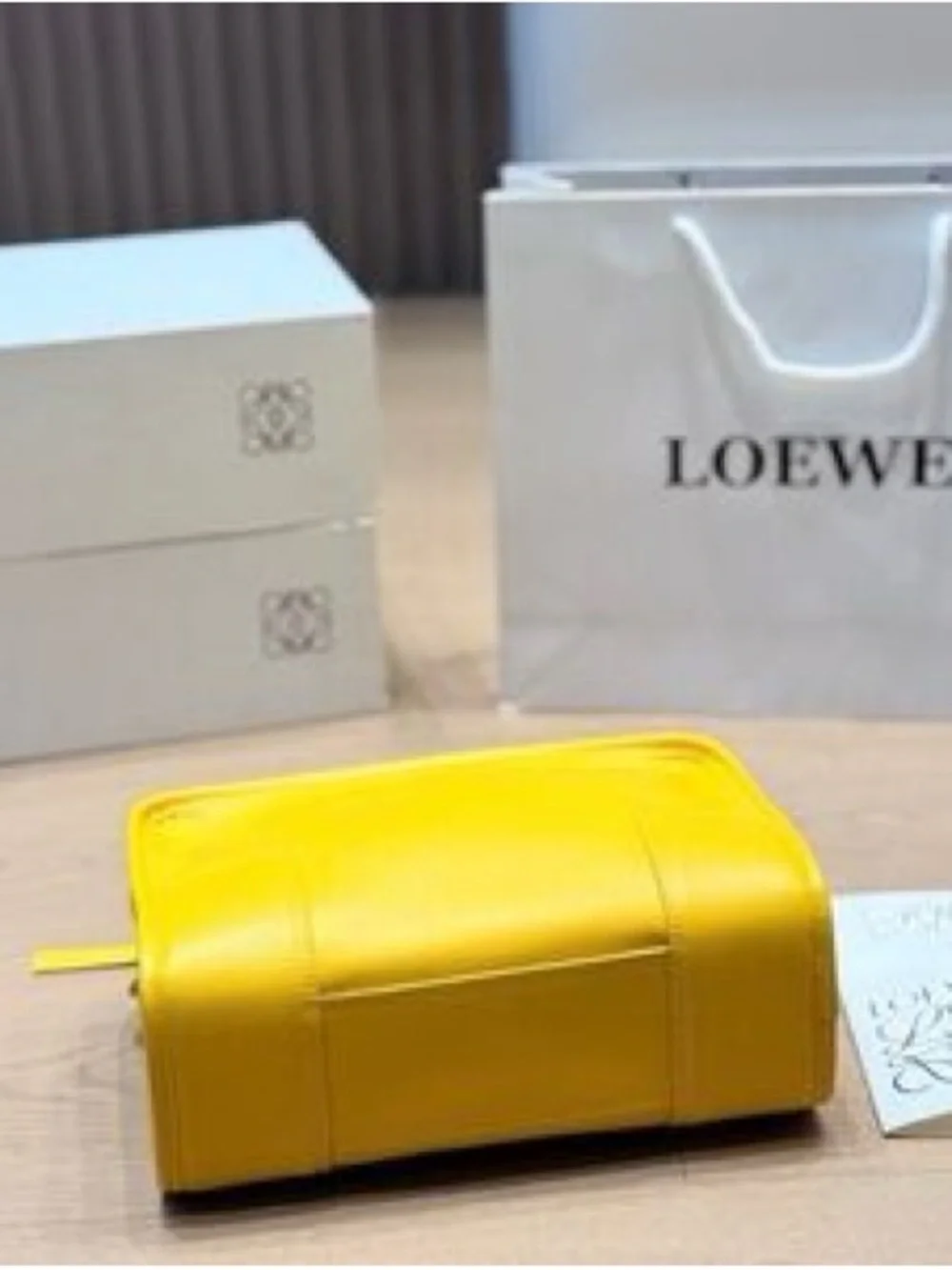 FineLoewe Canary Yellow Leather Top-Handle Satchel